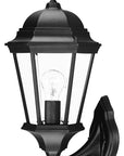 Black And Clear Beveled Dimmable Outdoor Hanging Light With Black And Clear Shades