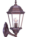 Dark Brown And Clear Beveled Dimmable Outdoor Hanging Light With Dark Brown And Clear Shades
