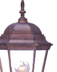 Dark Brown And Clear Beveled Dimmable Outdoor Hanging Light With Dark Brown And Clear Shades