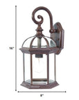 Dark Brown Eastern Lantern Wall Light
