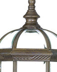 Antique Brown Cylindrical Lantern Wall Light