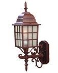 Dark Brown Window Pane Lantern Wall Sconce