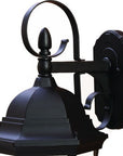 XL Matte Black Swing Arm Hanging Lantern Wall Light