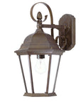 XL Dark Brown Swing Arm Hanging Lantern Wall Light