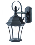 Matte Black Swing Arm Hanging Lantern Wall Light