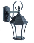Matte Black Swing Arm Hanging Lantern Wall Light