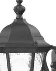 One Light Matte Black Carousel Lantern Wall Light