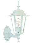 White Glass Lantern Wall Light