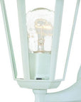 White Glass Lantern Wall Light