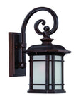 Antique Bronze Frosted Linen Glass Lantern Wall Light