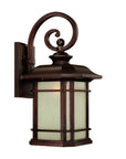 Antiqued Bronze And Clear Frosted Dimmable Outdoor Hanging Light With Antiqued Bronze And Clear Shades