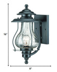 Matte Black Oil Lantern Wall Light