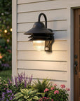 Matte Black Motion Sensor Outdoor Wall Light
