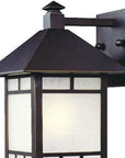 Petite Antique Bronze Frosted Glass Lantern Wall Light