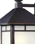 Petite Antique Bronze Frosted Glass Lantern Wall Light