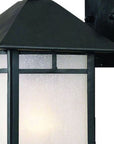Petite Matte Black Frosted Glass Lantern Wall Light