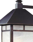 Antique Bronze Frosted Glass Lantern Wall Light