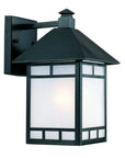 Matte Black Frosted Glass Lantern Wall Light