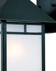 Matte Black Frosted Glass Lantern Wall Light