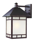 XL Antique Bronze Frosted Glass Lantern Wall Light