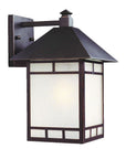 XL Antique Bronze Frosted Glass Lantern Wall Light