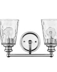 9" Silver And Clear Metal and Glass Vanity Flush Mounted Sconce