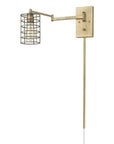 Industrial Gold Metal Wall Sconce