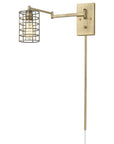 Industrial Gold Metal Wall Sconce