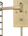 Industrial Gold Metal Wall Sconce