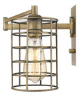 Industrial Gold Metal Wall Sconce