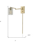 Industrial Gold Metal Wall Sconce