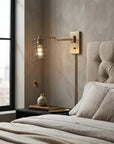 Industrial Gold Metal Wall Sconce