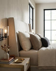 Bronze Metal and Textured Glass Wall Sconce