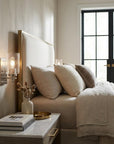 Silver Metal and Textured Glass Wall Sconce