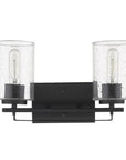 10" Black And Clear Metal Vanity Flush Mounted Sconce