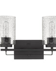 10" Black And Clear Metal Vanity Flush Mounted Sconce