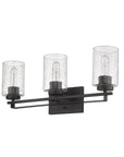 10" Black And Clear Metal Vanity Flush Mounted Sconce
