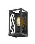 Matte Black Metal Geometric Wall Light