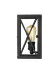 Matte Black Metal Geometric Wall Light