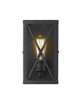 Matte Black Metal Geometric Wall Light