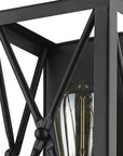 Matte Black Metal Geometric Wall Light