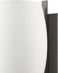 Geometric Bronze Wall Sconce with Frosted Glass Shade