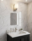 Geometric Bronze Wall Sconce with Frosted Glass Shade