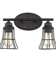 9" Bronze Metal Vanity Flush Mounted Sconce