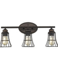 9" Bronze Metal Vanity Flush Mounted Sconce