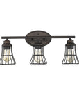 9" Bronze Metal Vanity Flush Mounted Sconce