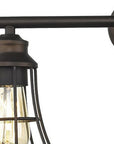 9" Bronze Metal Vanity Flush Mounted Sconce