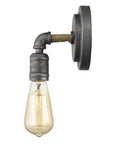 Industrial Textured Gray Wall Light