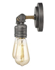 Two Light Industrial Textured Gray Wall Light
