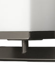 8" Black And White Metal and Glass Vanity Flush Mounted Sconce